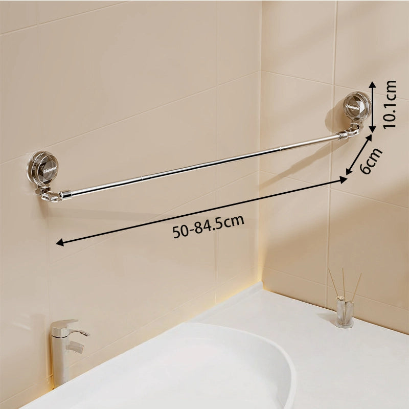 Suction Cup Towel Rack, Retractable Corner Bathroom Hook, Towel Rack, Bathroom Punch-Free Towel Hanging Rod