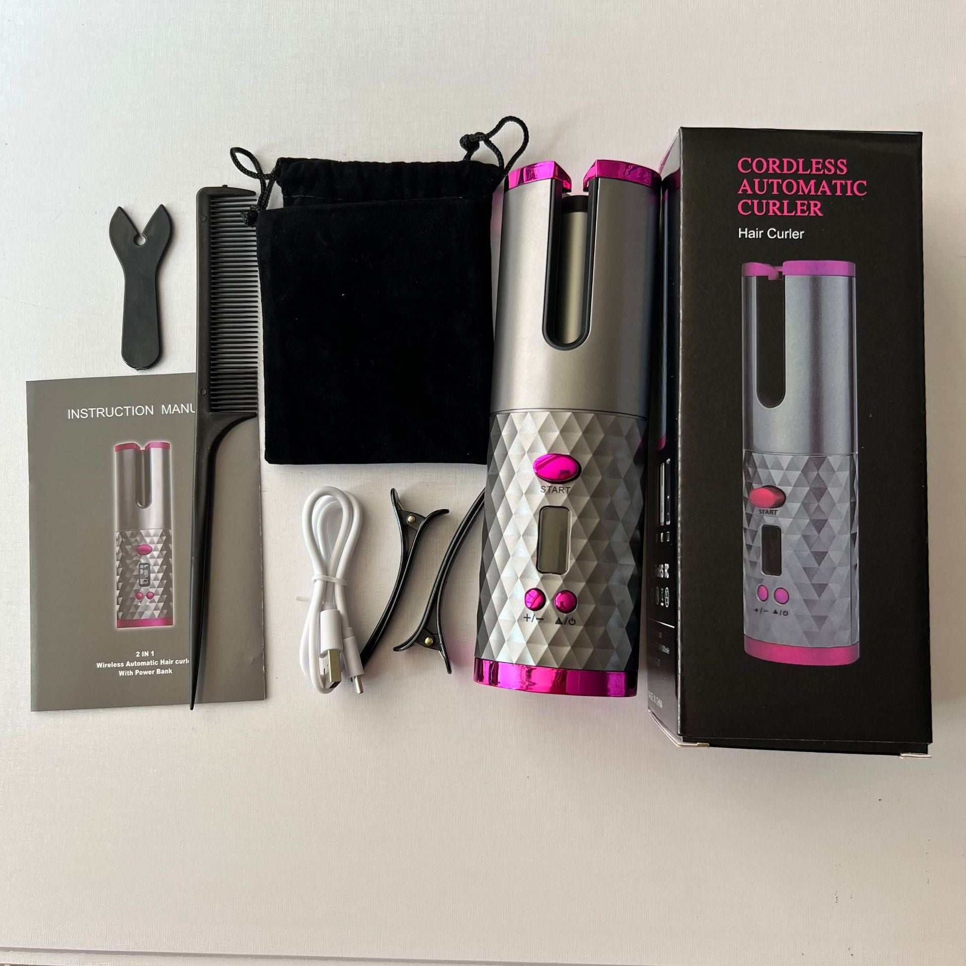 Automatic Curling Iron, USB Curling Iron, Wireless Curling, Rechargeable