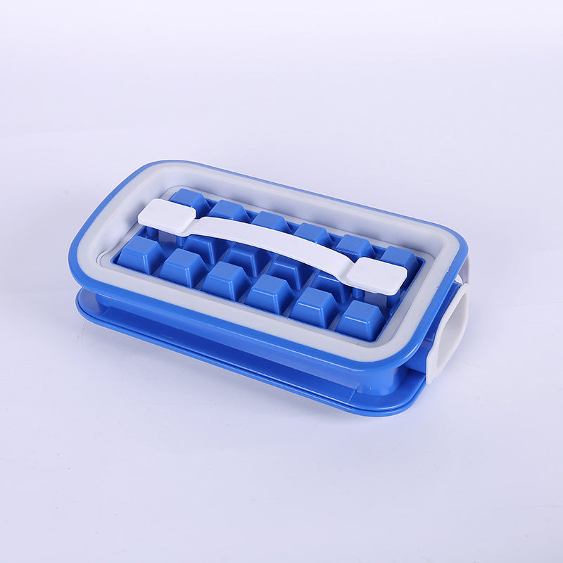 Household Foldable Ice Cube Pot, Ice Making Box, Silicone Square Ice Cube Mold, Frozen Water Kettle, Ice Making Storage Box