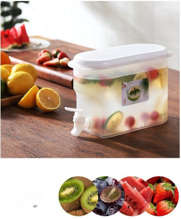 Cold Water Kettle with Faucet – Large Capacity Summer Beverage Dispenser for Refrigerator, Ice Water, Juice, Fruit Tea & Flower Tea Bucket for Home Use