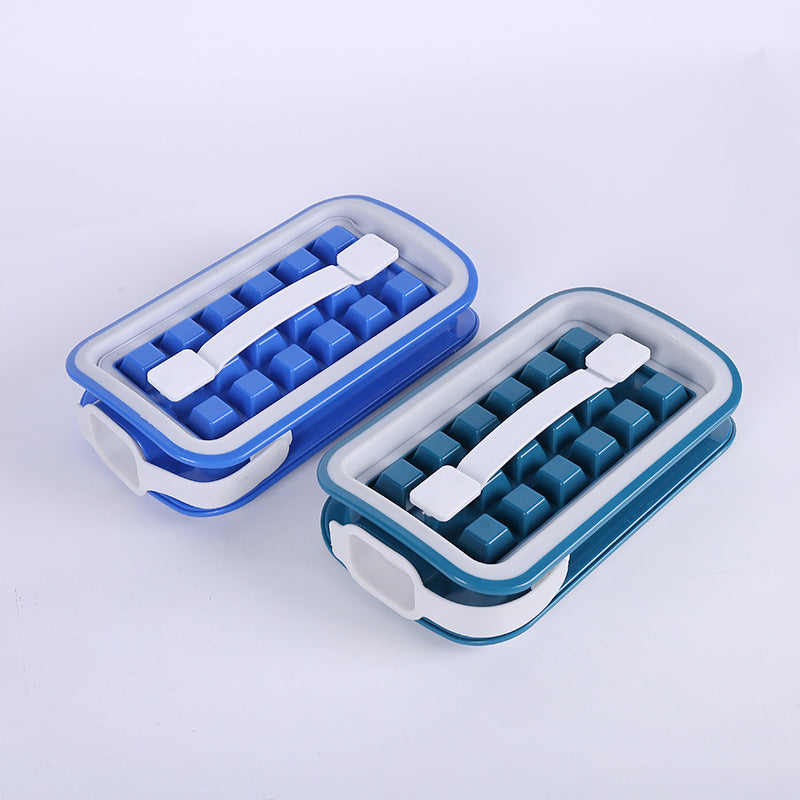 Household Foldable Ice Cube Pot, Ice Making Box, Silicone Square Ice Cube Mold, Frozen Water Kettle, Ice Making Storage Box