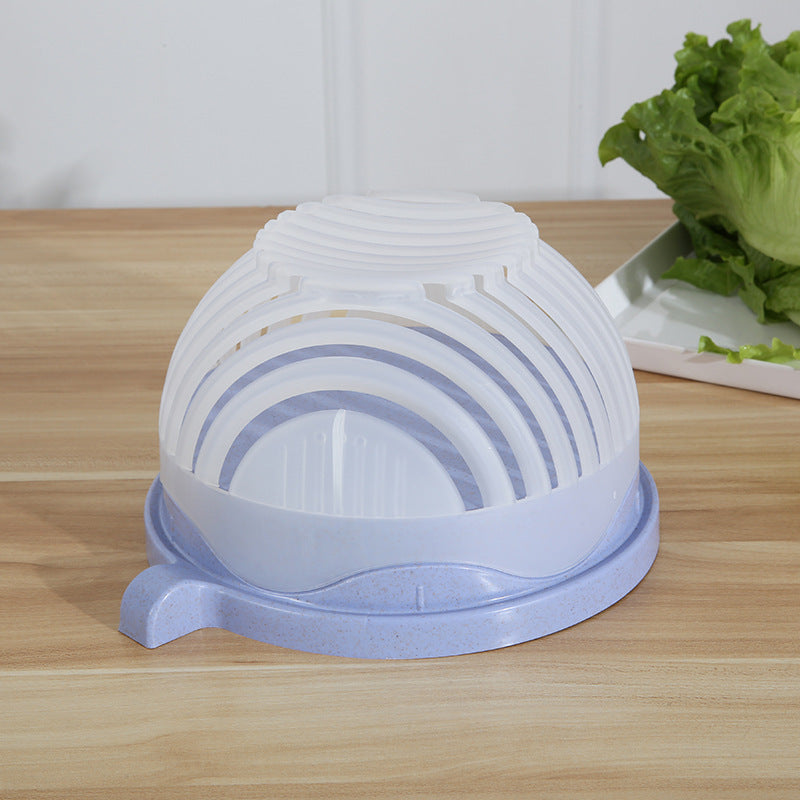 Creative Fruit Salad Bowl Cutter, Fruit and Vegetable Lazy Cutting Bowl, Vegetable Divider, Kitchen Tool