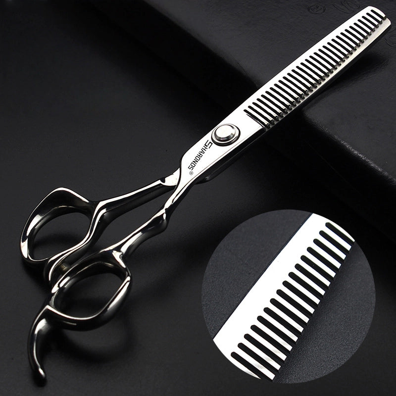 One-Piece Hairdressing Scissors,Flat Shears, Seamless Tooth Shears, Hairdresser Haircut