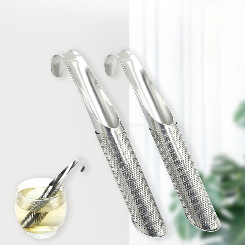 Stainless Steel Pipe Hanging Tea Infuser, Tea Funnel, Handle Tea Strainer, Tea Spoon With Tea Handle, Tea Set