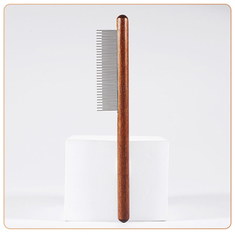 Pet Comb, Dense Tooth Comb, Cat Dog Remove Loose Hair, Solid Wood Comb, Pet Cleaning and Grooming, Special Flea Comb