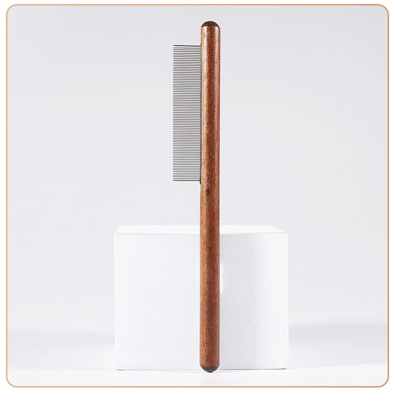 Pet Comb, Dense Tooth Comb, Cat Dog Remove Loose Hair, Solid Wood Comb, Pet Cleaning and Grooming, Special Flea Comb