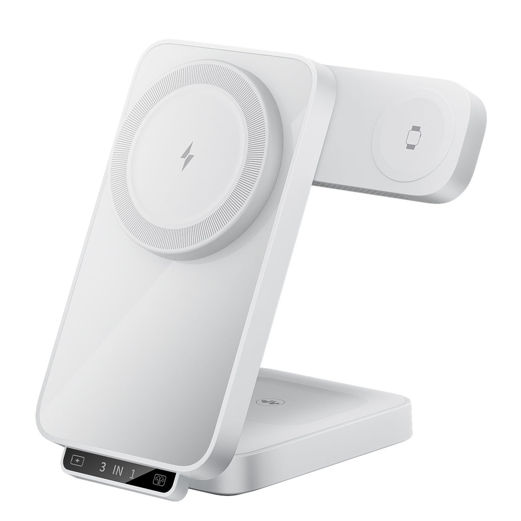 Folding Magnetic Wireless Charger, Night Light Wireless Charger, Suitable for Apple Earphones, Watches, and Mobile Phones, Fast Charging