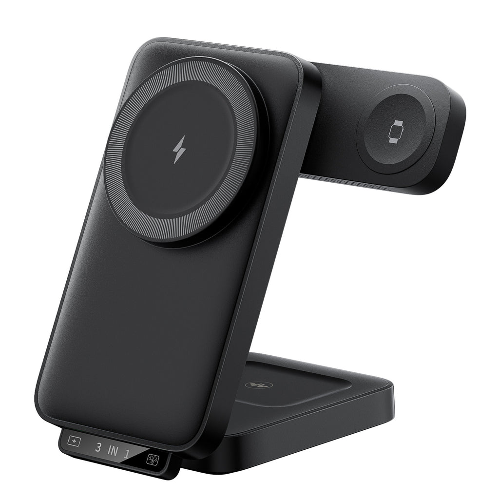Folding Magnetic Wireless Charger, Night Light Wireless Charger, Suitable for Apple Earphones, Watches, and Mobile Phones, Fast Charging