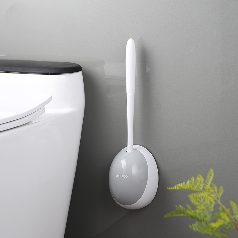 Toilet Brush, No Dead Angle, Household Wall-Mounted, Creative Bathroom Silicone Toilet Cleaning