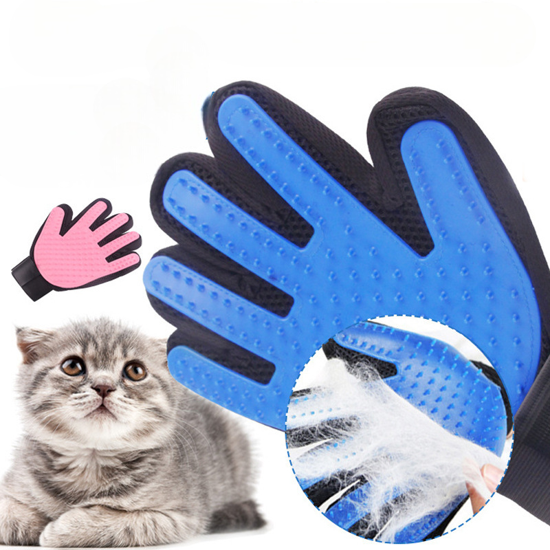 Pet Cleaning Brush, Rubber Pet Grooming Gloves, Cat and Dog Bathing Supplies