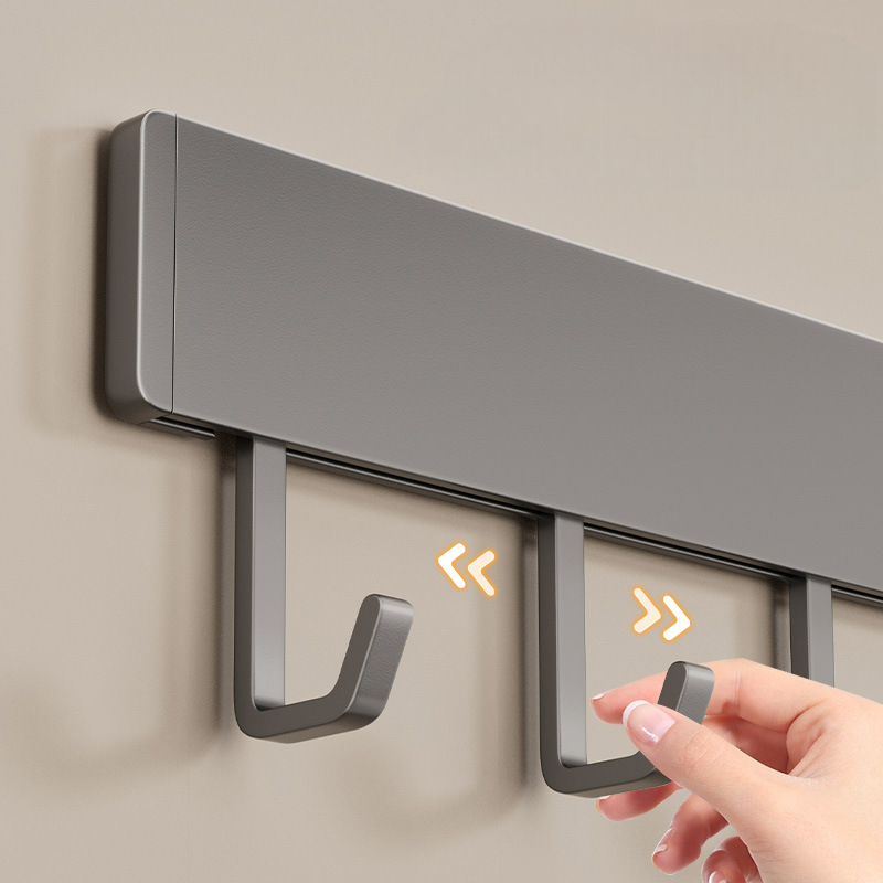 Kitchen Hook Rack, Punch-Free Kitchen Rack Accessories, Wall-Mounted, Multi-Functional Kitchen Utensils, Spoon Shovel Hanging Rod Storage
