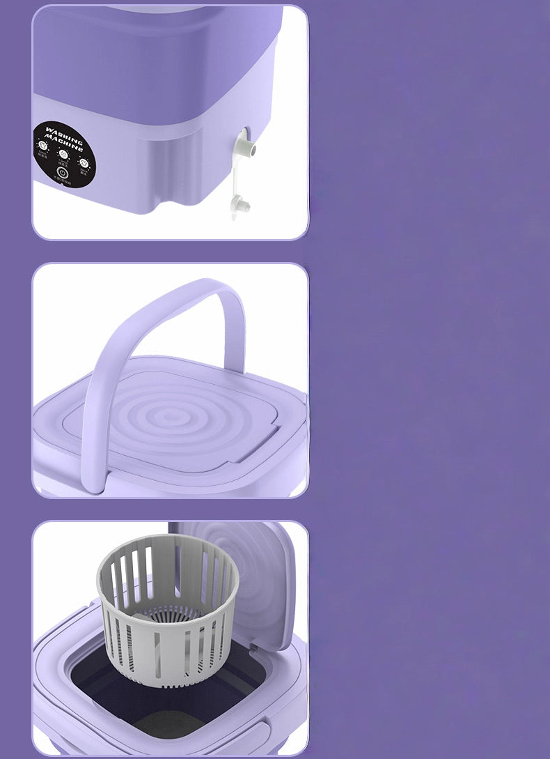 Folding Washing Machine, Household Portable Mini Folding Washing Machine, Underwear Washing Machine, Student Dormitory Washing Machine