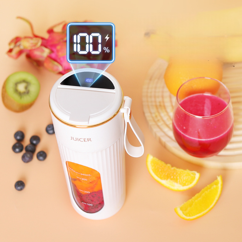 New Home Mini Rechargeable, Small Portable Juicer with Carry-On Cup, Juice Squeezer