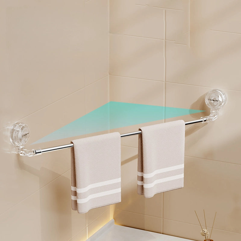 Suction Cup Towel Rack, Retractable Corner Bathroom Hook, Towel Rack, Bathroom Punch-Free Towel Hanging Rod