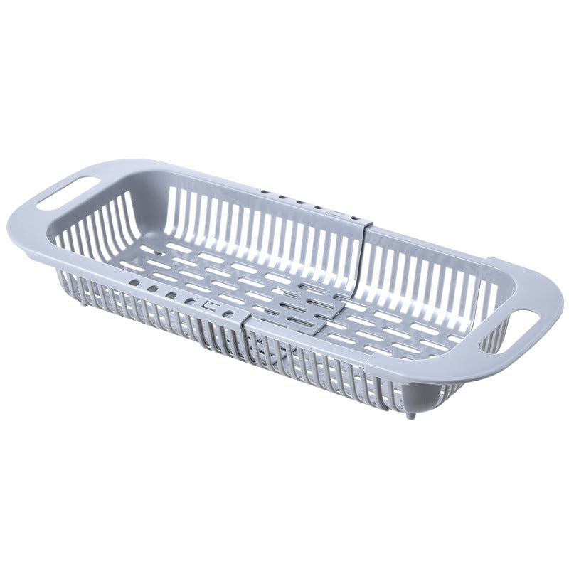 Telescopic Kitchen Sink Drain Basket, Multi-Function Folding Vegetable Washing Rack For Home