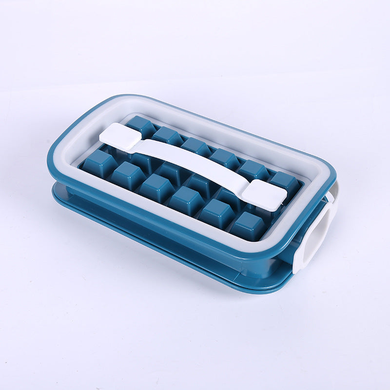 Household Foldable Ice Cube Pot, Ice Making Box, Silicone Square Ice Cube Mold, Frozen Water Kettle, Ice Making Storage Box