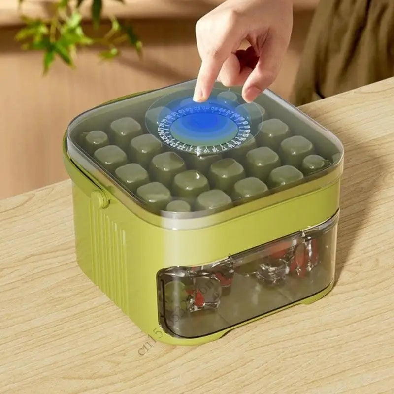Press Ice Cube Mold Box, Large Capacity Ice Ball Maker For Refrigerator And Household Use