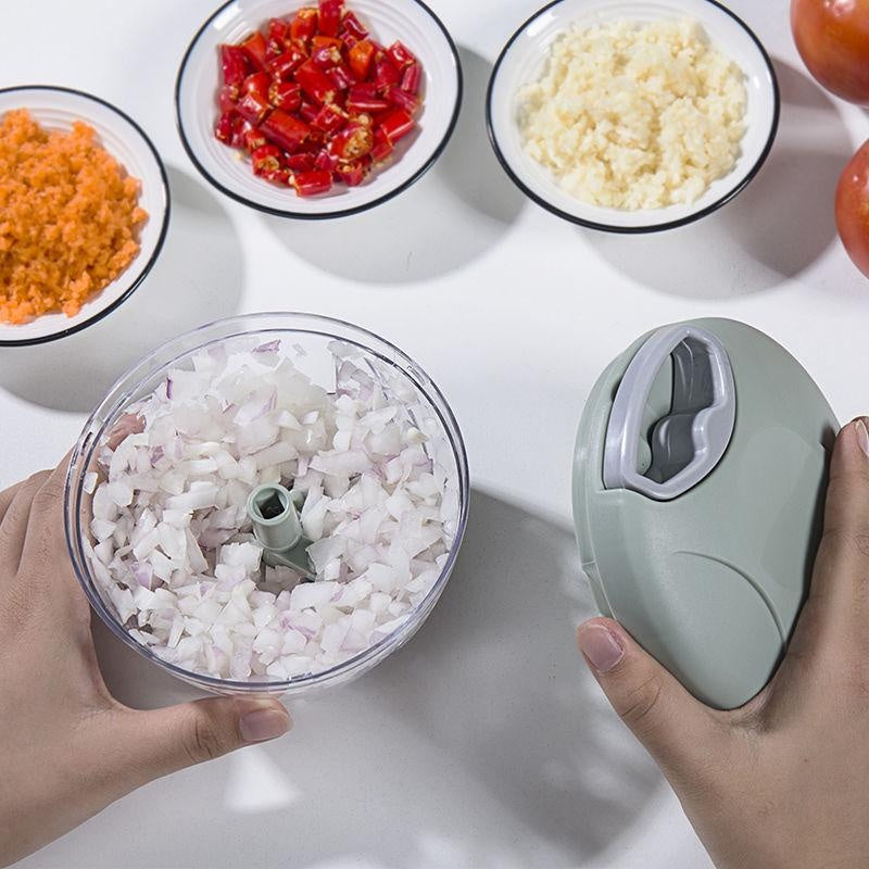 Multi-Function Vegetable Cutter, Manual Meat Grinder And Garlic Press For Home Cooking
