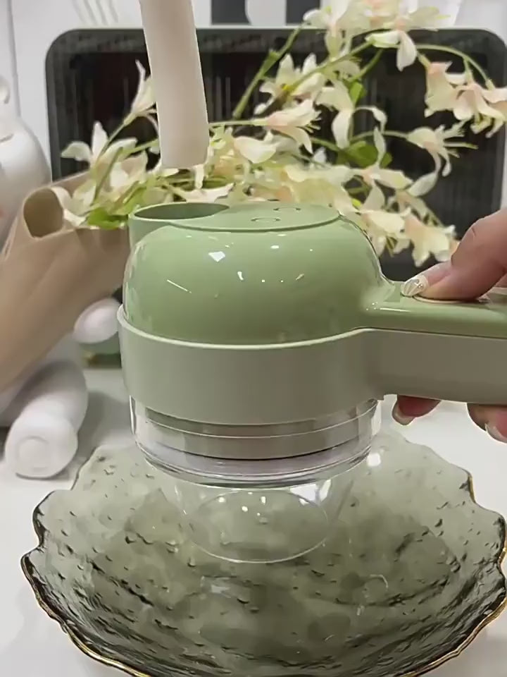 Electric Multifunctional Handheld Food Processor, Garlic Pounding, Minced Meat, Slicing, Cooking Food Supplement