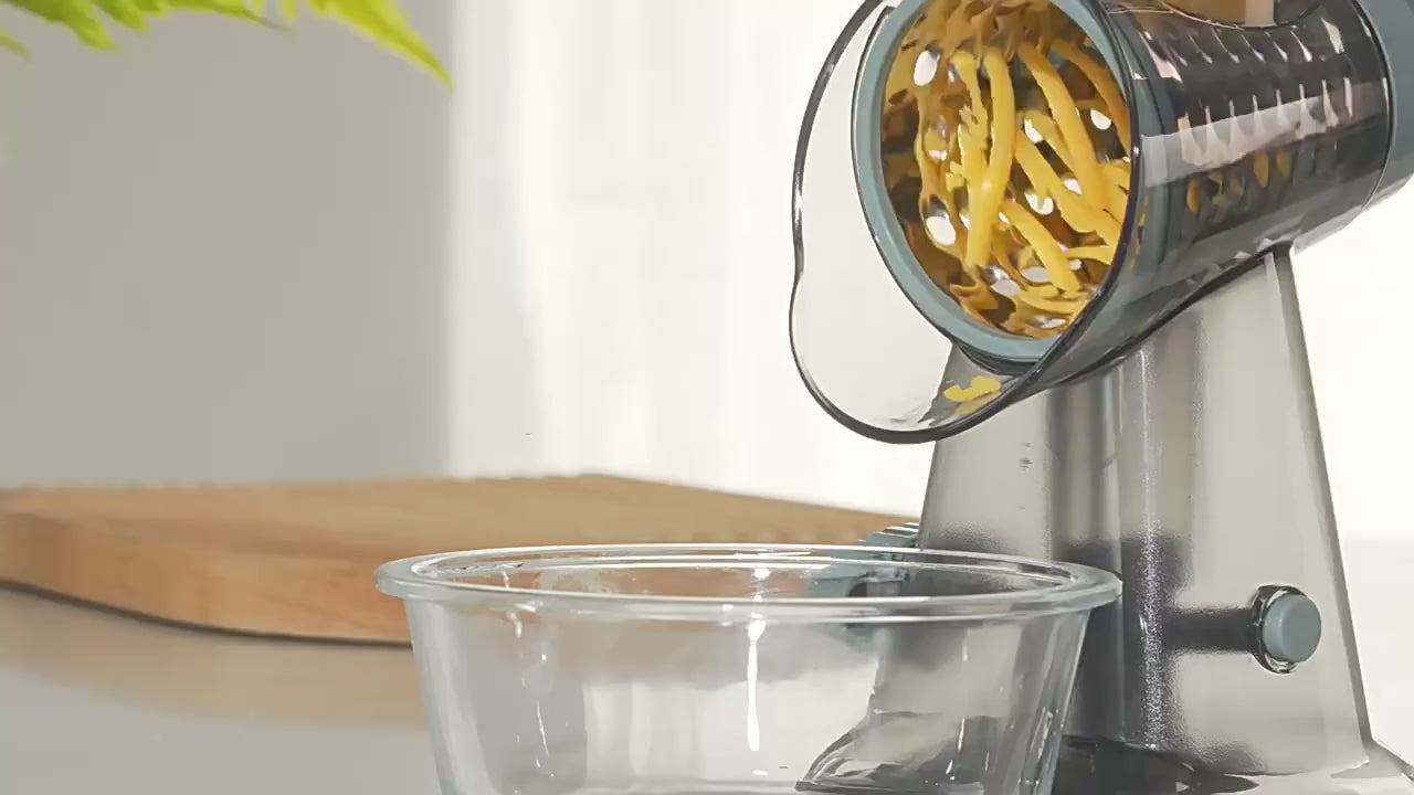 Multifunctional Hand Rock Cylinder Vegetable Cutter, Home Kitchen Vegetable Grater, Practical Kitchen Gadget, Slicer