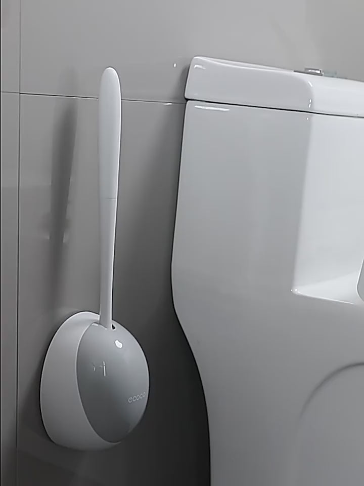 Toilet Brush, No Dead Angle, Household Wall-Mounted, Creative Bathroom Silicone Toilet Cleaning
