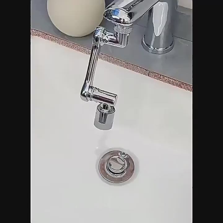 Wash Basin Universal Faucet, Mechanical Arm Can Rotate, Bathroom Wash Extended Water Nozzle Splash-proof Mouthwash