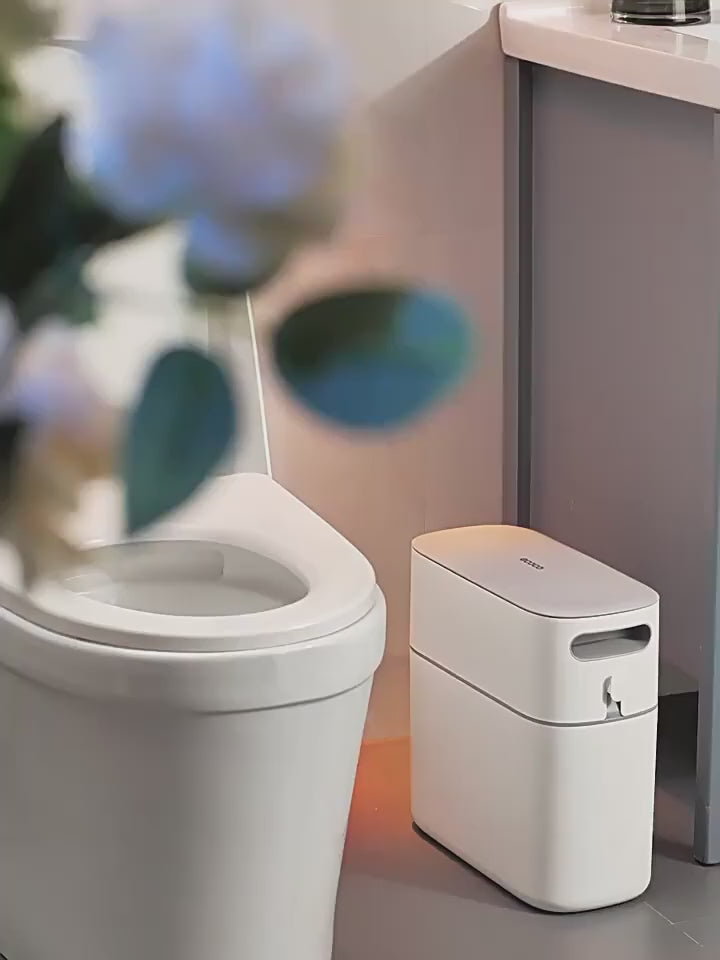 Push-Type Trash Can, Bathroom Toilet Dedicated, Living Room, Kitchen, With Lid, Automatic Packing Bucket
