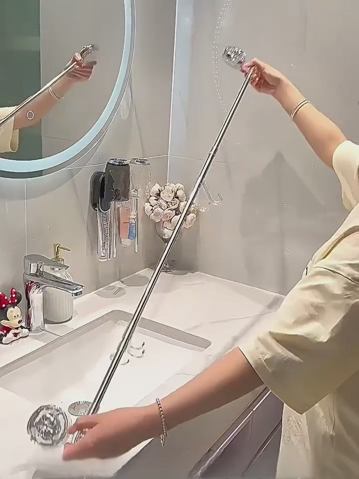 Suction Cup Towel Rack, Retractable Corner Bathroom Hook, Towel Rack, Bathroom Punch-Free Towel Hanging Rod