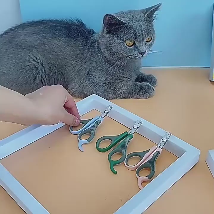 Pet Nail Scissors, Cat Round Hole Small Blind Nail Scissors, Dog Nail Clippers, Grooming Scissors