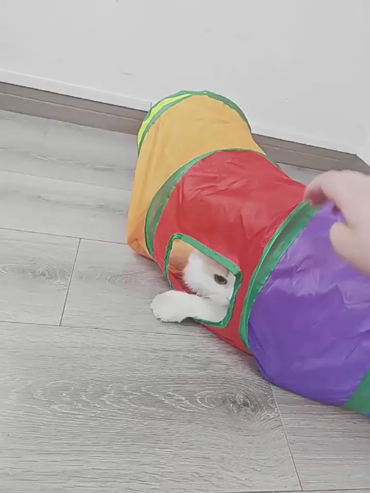 Cat Toy, Cat Tunnel, Self-Entertainment Artifact, Drilling Hole, Rainbow Maze Passage, Consumption of Physical Supplies, Cat Teaser