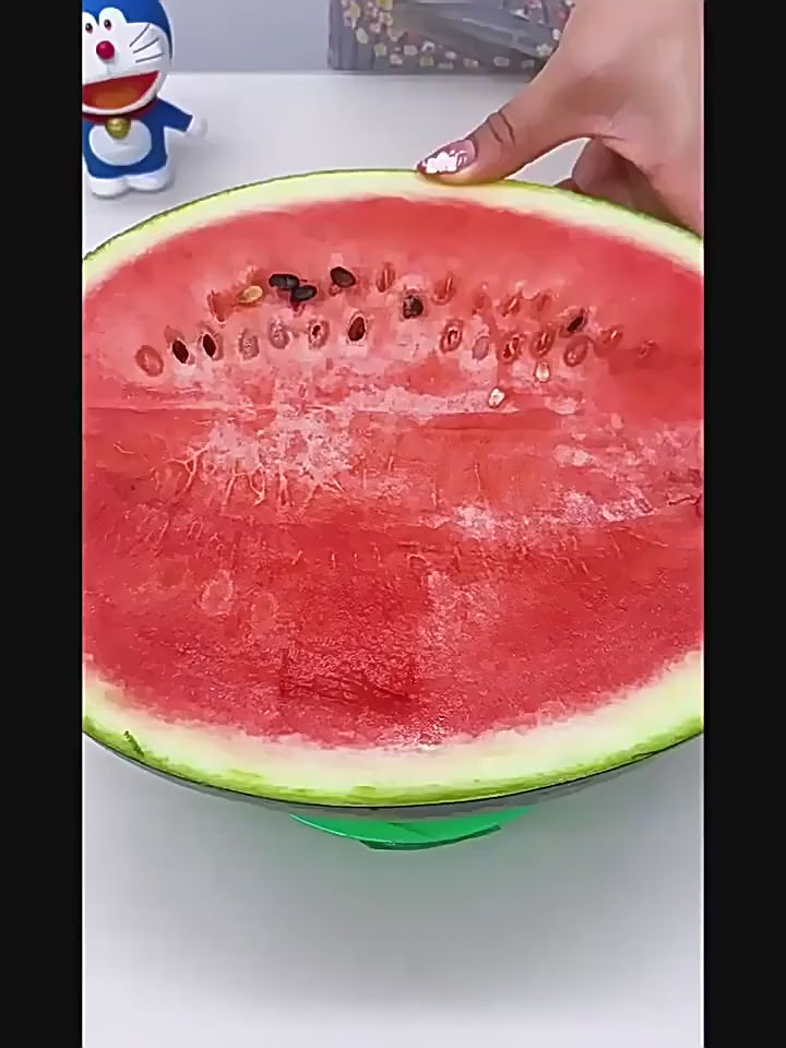 Multifunctional Stainless Steel Watermelon Cutter Tool – Double Head Cutting & Dicing Tool with Fruit Eating Fork