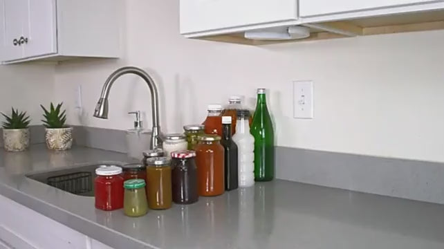 Under-Cabinet Jar & Bottle Opener – Hands-Free Round Can Opener for Kitchen, Table, or Counter Use